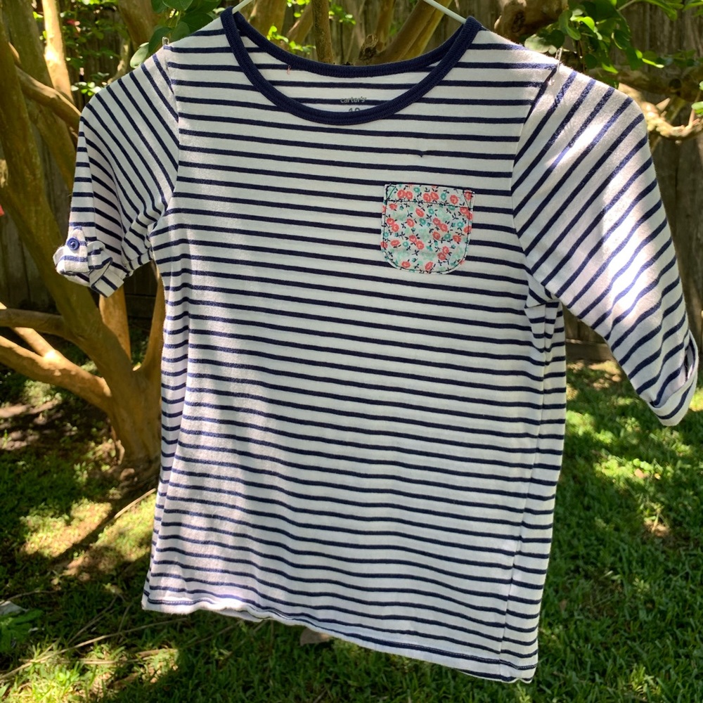 girls size 10 carters striped shirt
